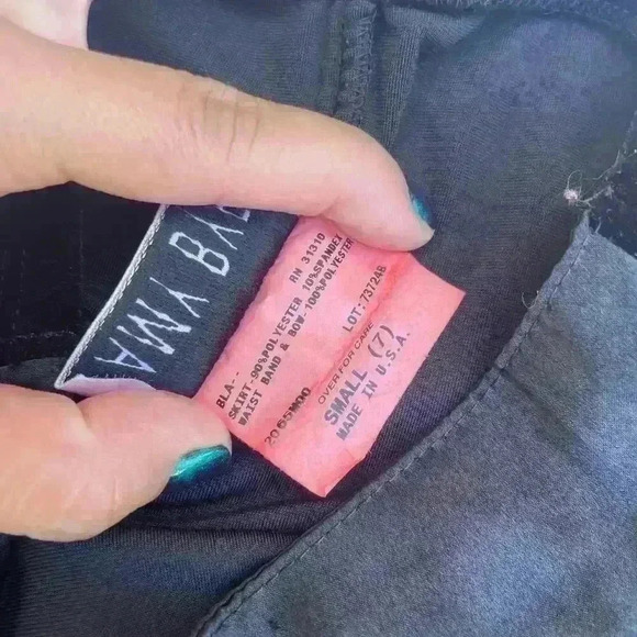 Vintage Y2K Girls Youth 7 Small Velvet Maxi Skirt Stretch Goth Whimsigoth Witchy - Picture 6 of 7